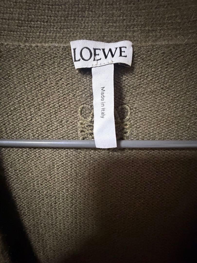 LOEWE ロエベ　アナグラム　ロゴ　刺繍　カシミヤ　ニット　カーディガン
