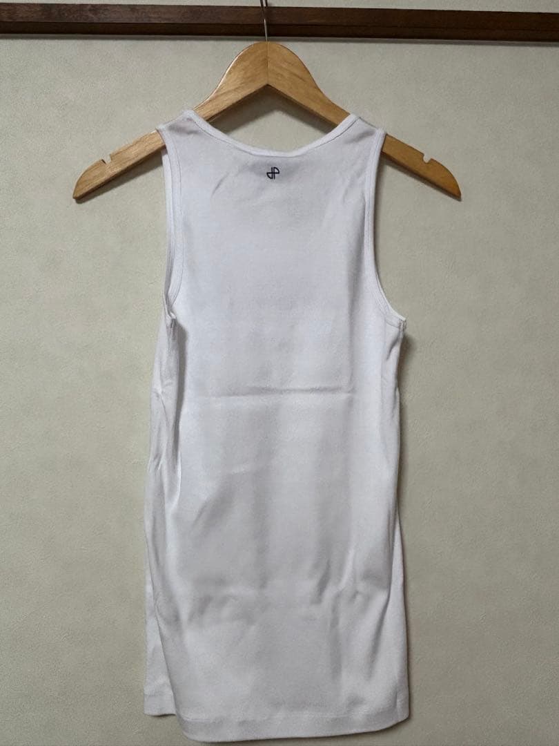 r 新品 未使用 PATOU パトゥ ロゴ ホワイト タンクトップ S