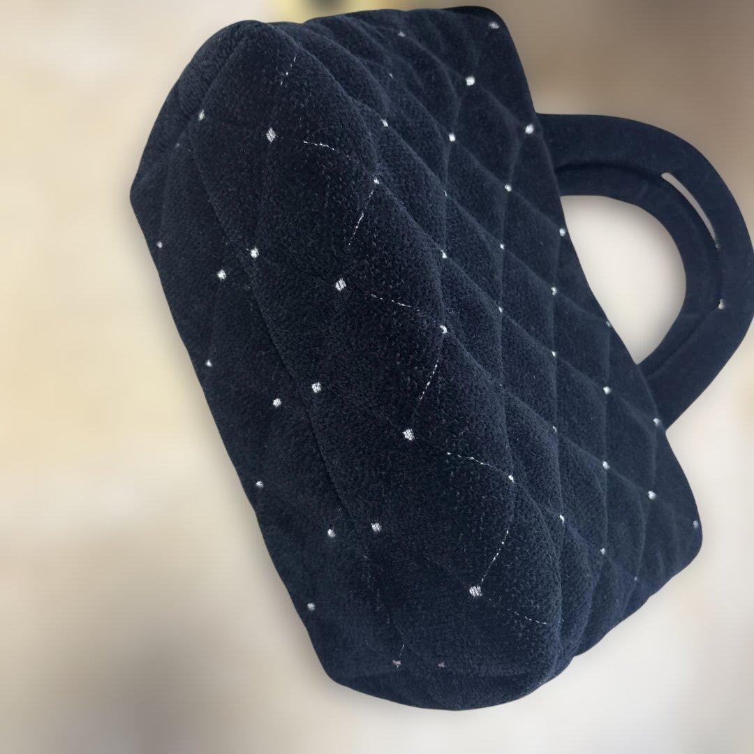 FEILER 黒 ユニ　キルティング柄　トートバッグ