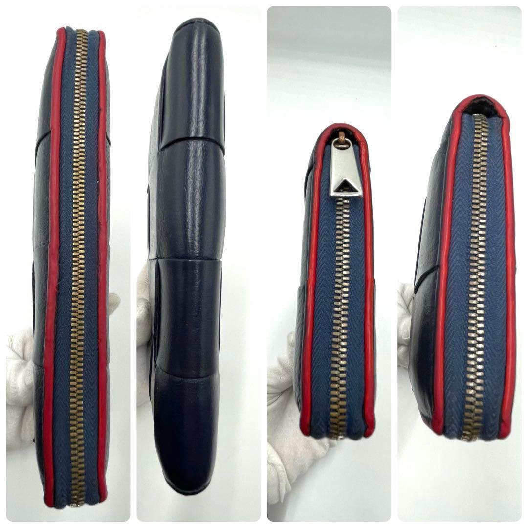 ボッテガヴェネタ　カセット　長財布　マキシイントレチャート　ラウンドファスナー