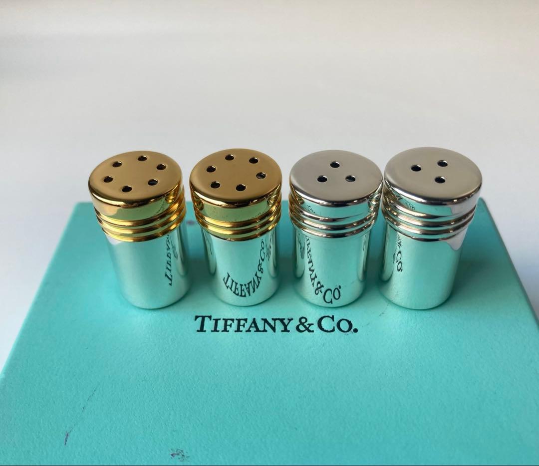 ティファニー　スパイスケース　調味料入れ　ソルト　シルバー　ゴールド　Ag925
