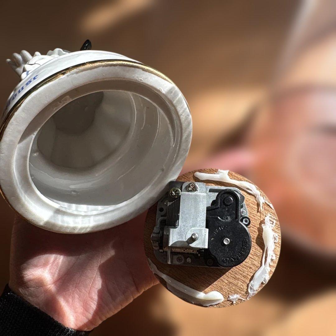 ★希少、レア、レトロ★ミッキーマウス オルゴール 陶器ミュージックボックス日本製