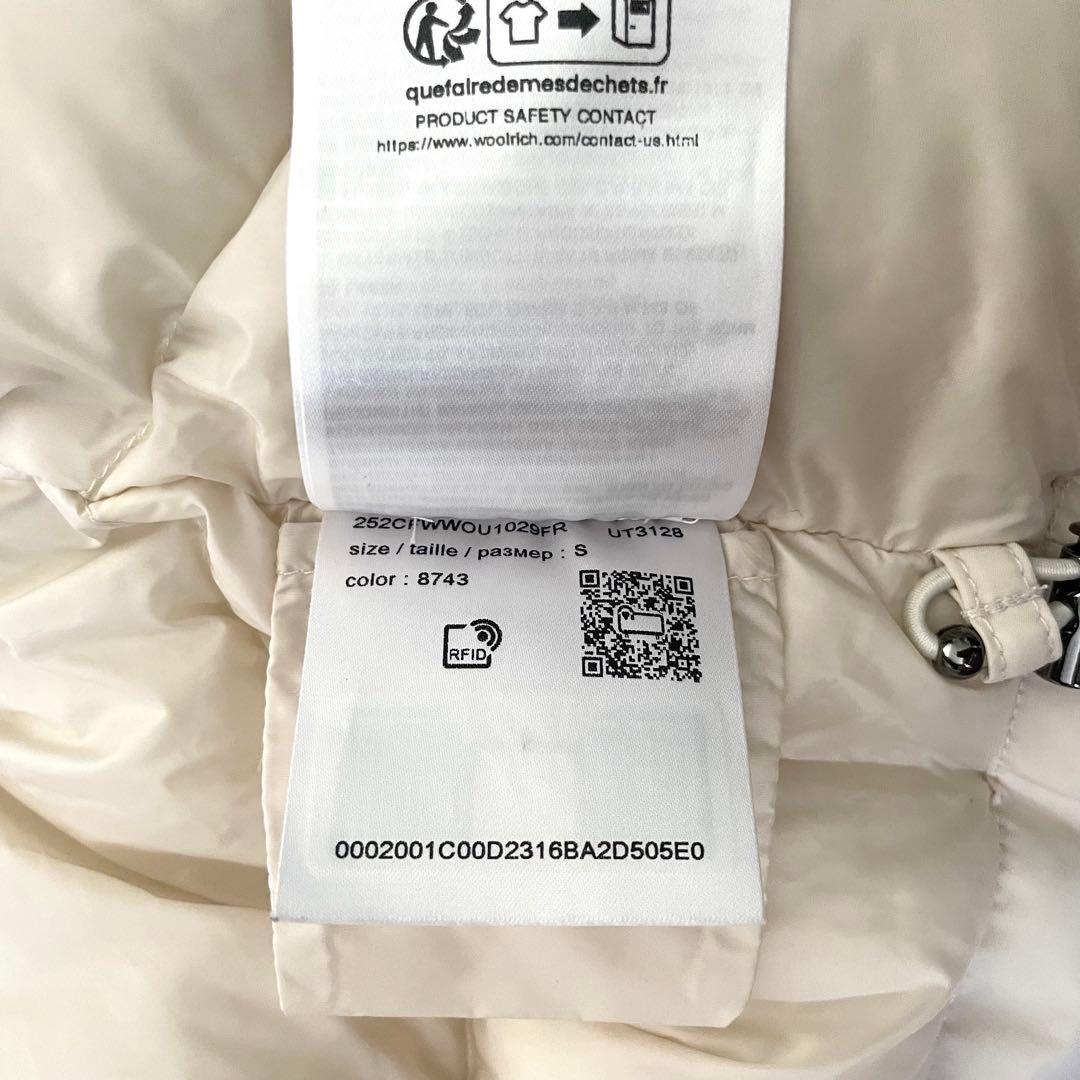 美品★ウールリッチ　ラグジュアリー　コクーン　ダウンジャケット　アイボリー系　S
