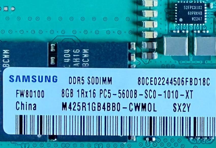 Samsung DDR5 8GB 2枚セット