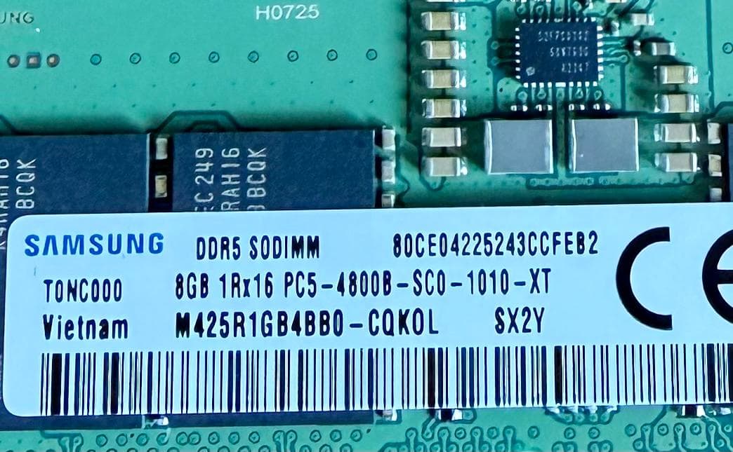 Samsung DDR5 8GB 2枚セット