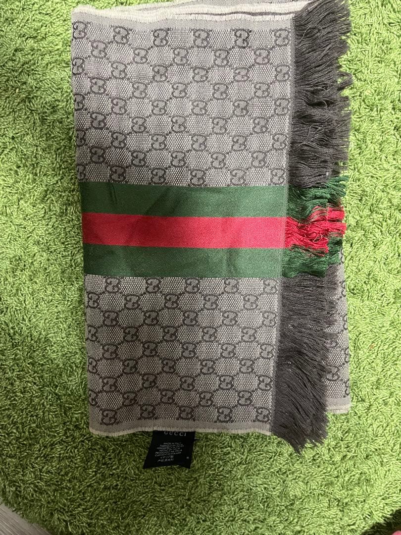 GUCCI GGパターン マフラー ウールカシミヤ