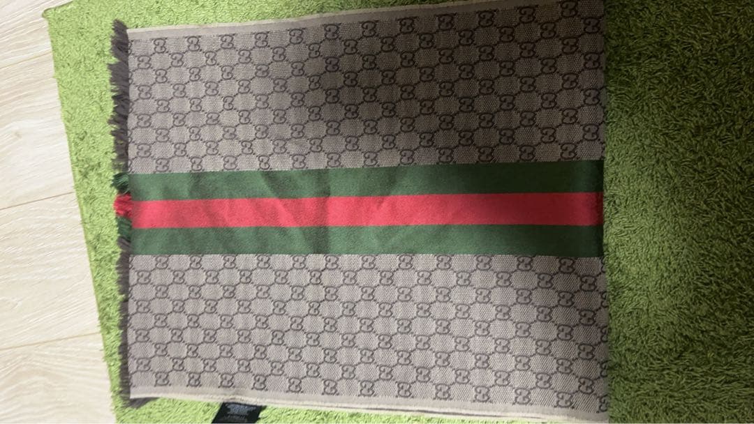 GUCCI GGパターン マフラー ウールカシミヤ
