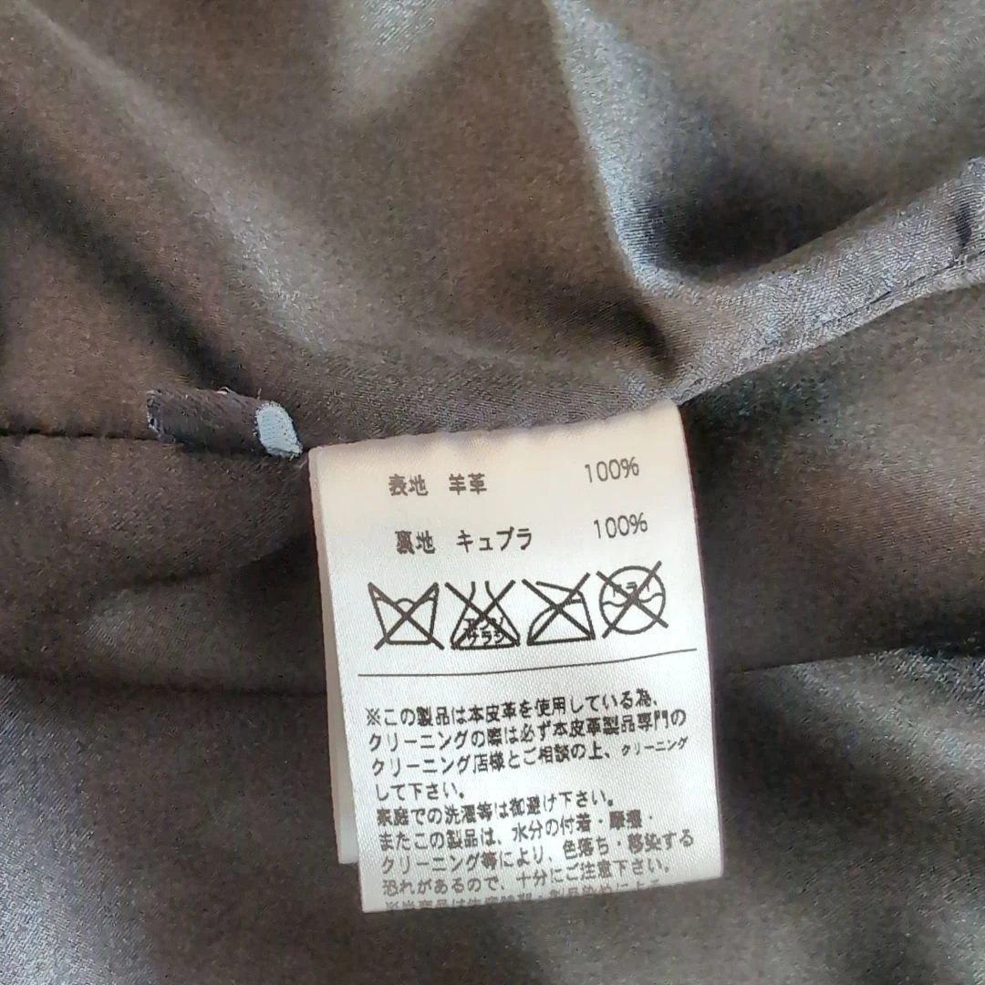 ✧美品【iDbyLAID】羊革シングルライダースL 黒　ラムレザー