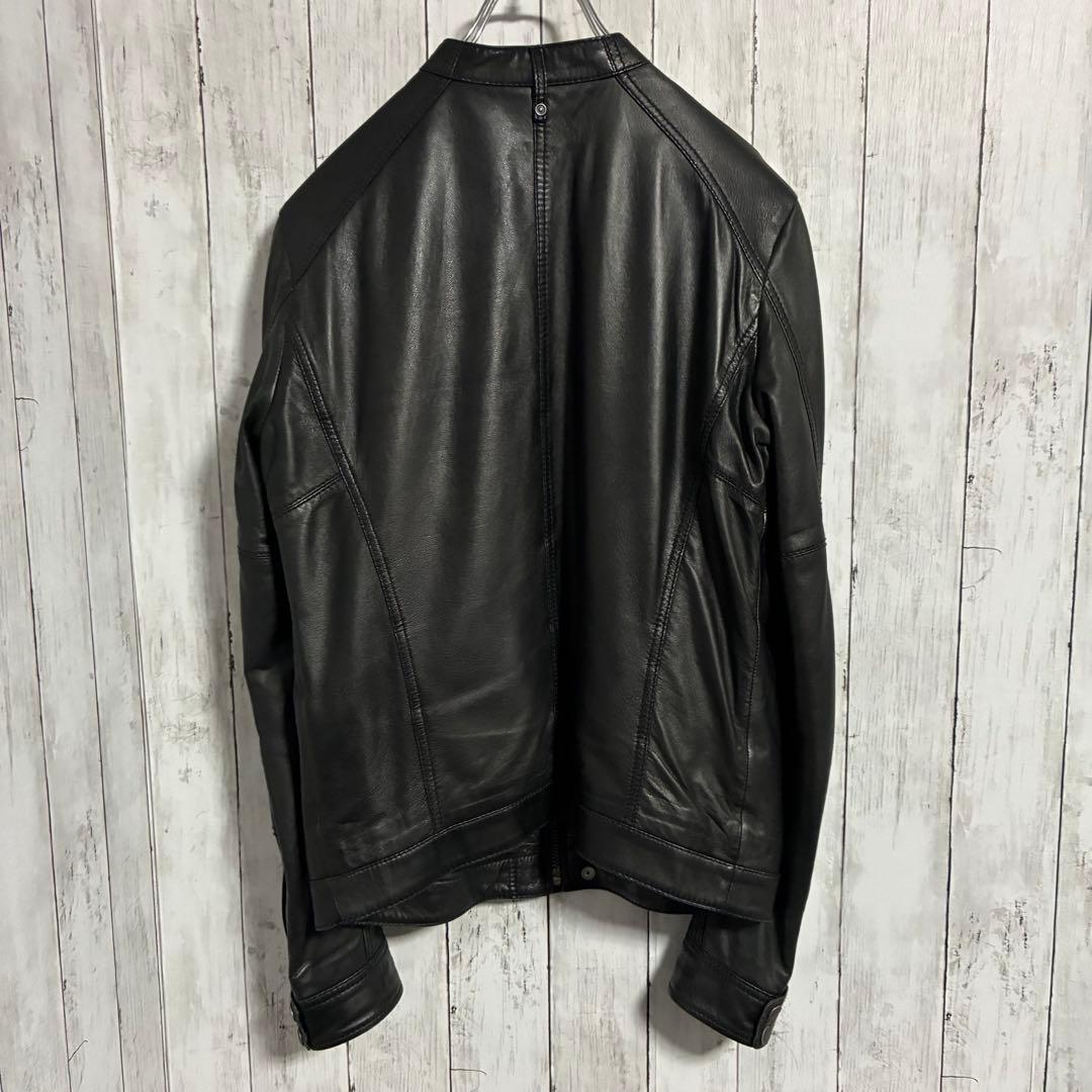DIESELディーゼル 羊革ラムレザージャケット シングルライダース Sサイズ