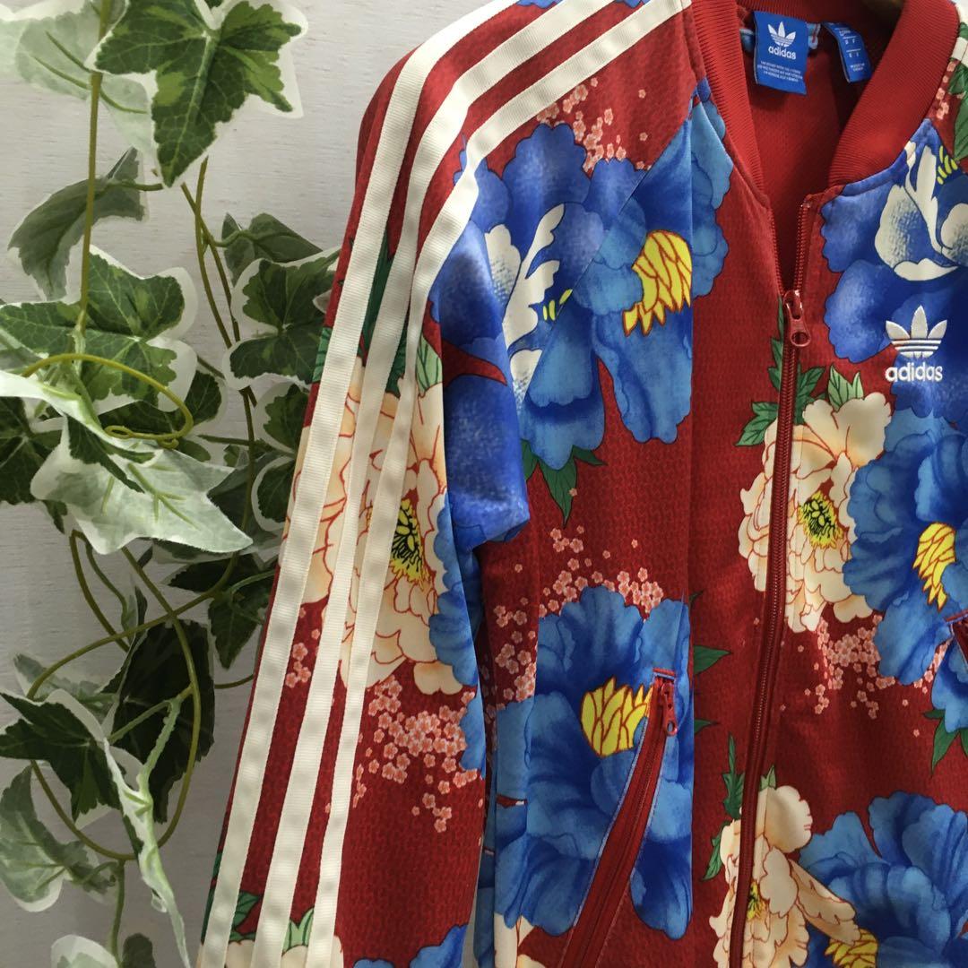 【希少☆】adidas　アディダス　牡丹　和花柄　総柄　ジャージ　M