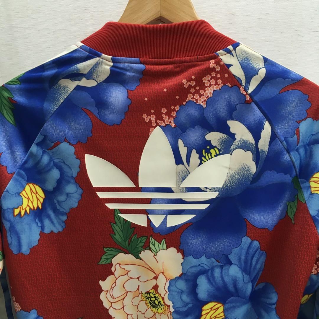 【希少☆】adidas　アディダス　牡丹　和花柄　総柄　ジャージ　M