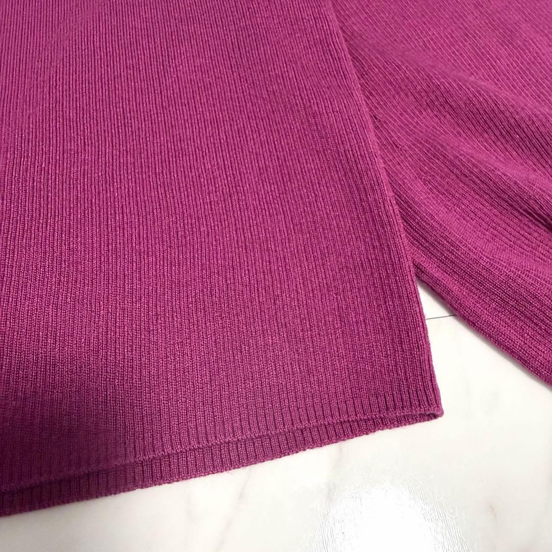 【美品】完売品✨️アナイ ウール シルク リブ フロンタブル プルオーバー 上品