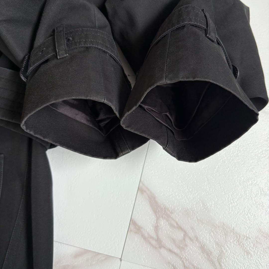 英国製◆バーバリー ケンジントン トレンチコート ベルト付 黒 M