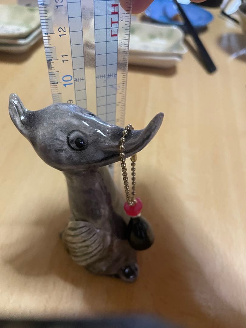 アヒル型陶器置物 鍵おき