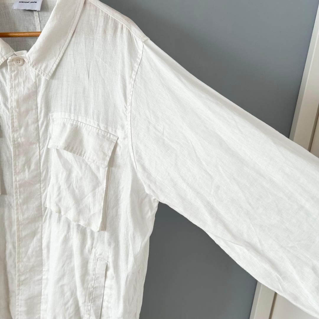 solamonat poche(ソラモナポッシェ) リネンミリタリージャケット