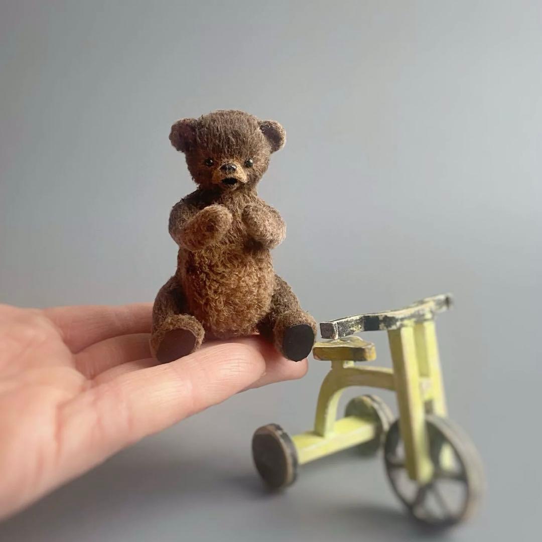 僕の大事な三輪車 くまさん アーティストベア テディベア 海外作家様 ミニチュア