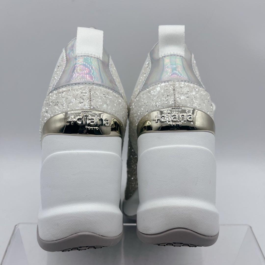美品 +ダイアナ Bridal Edition 美脚ヒールアップスニーカー9cm