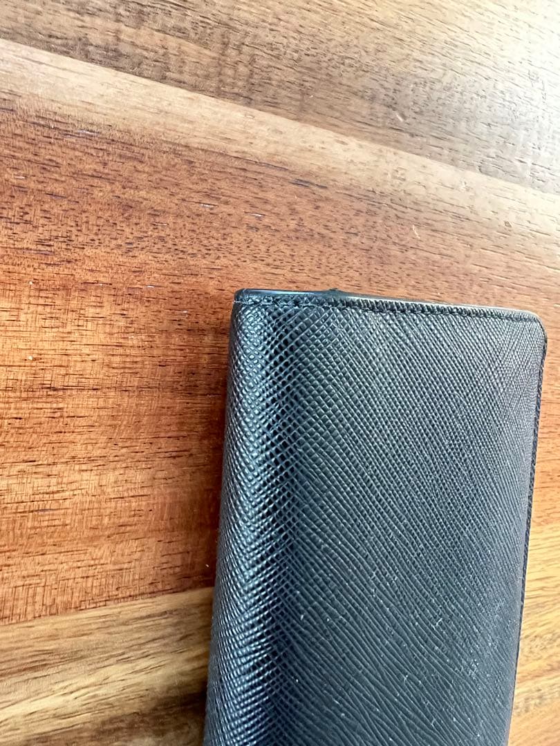 ク*ー様 PRADA ブラックレザー 長財布