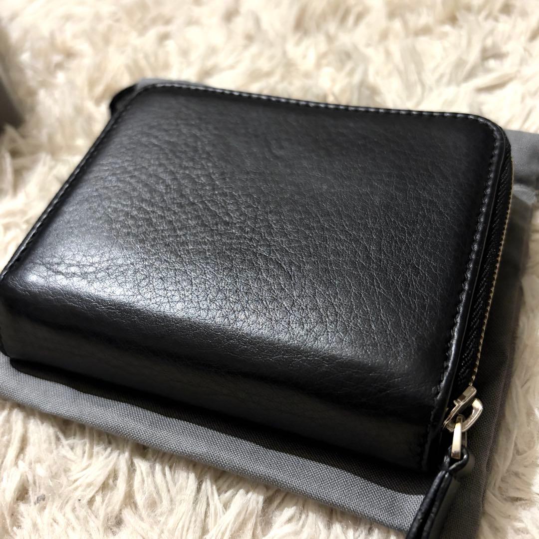 【美品】バレンシアガ エブリデイ 二つ折り財布 ラウンドファスナー ブラック