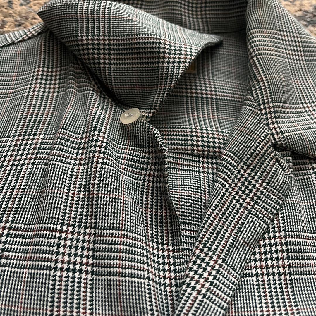 40s 50s レーヨン ギャバジン シャツ オープンカラー ヴィンテージ