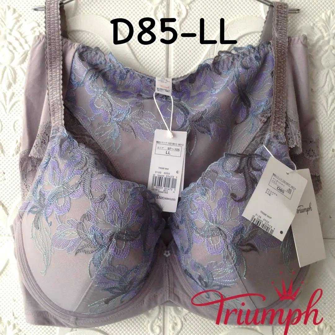 トリンプ　ストーリー　ブラジャーショーツセット　D85LLアッシュグレー