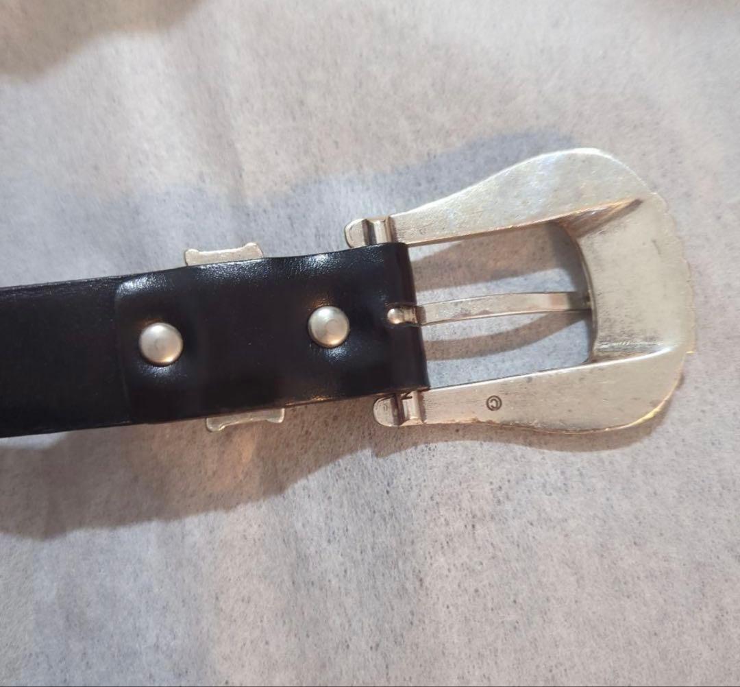 TOGA ARCHIVES L LEATHER BELT 2 ブラック