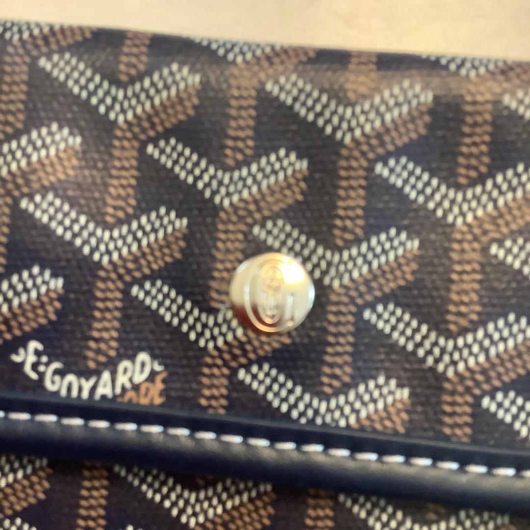 ゴヤール GOYARD サンルイ 付属 ポーチ ネイビー ヘリンボーン