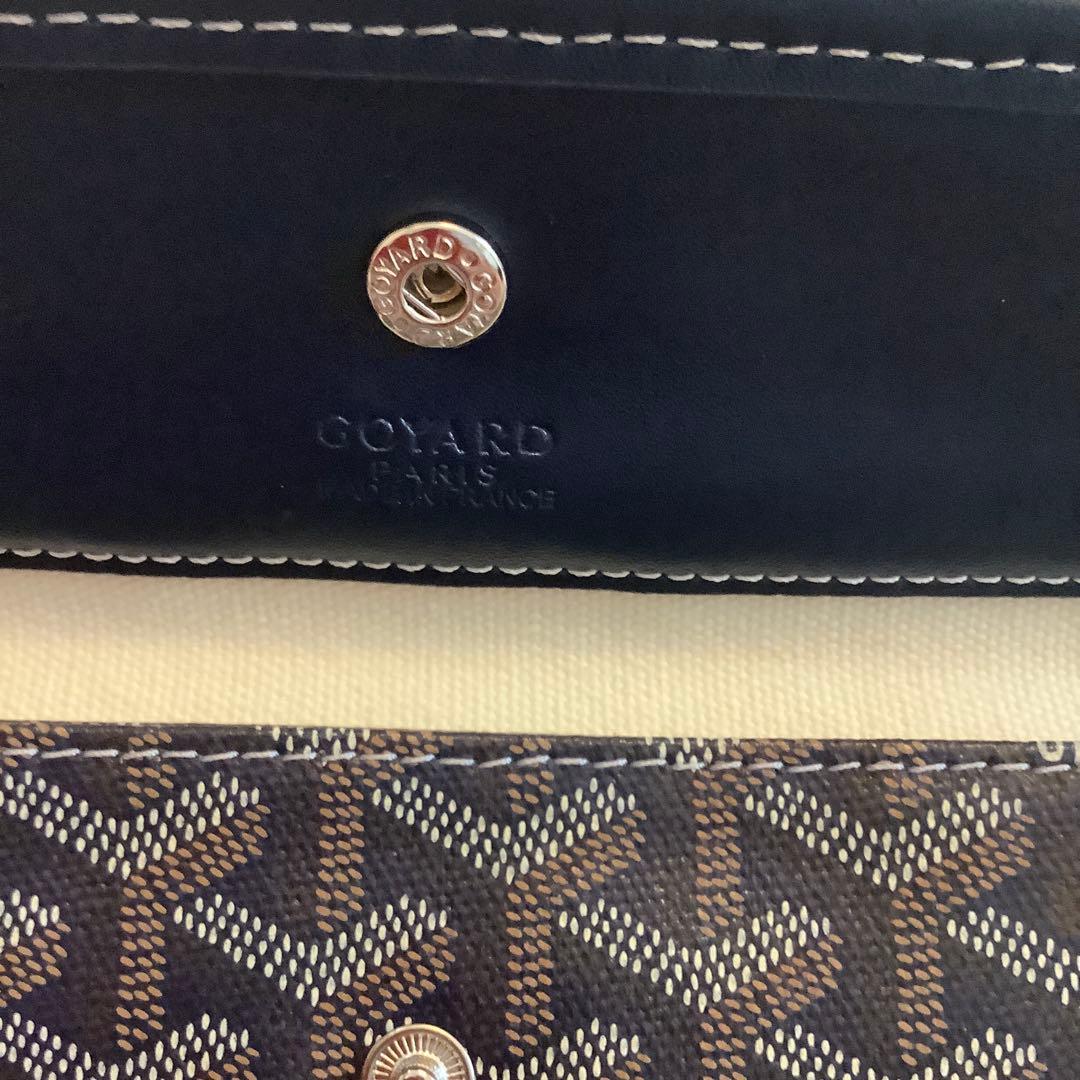 ゴヤール GOYARD サンルイ 付属 ポーチ ネイビー ヘリンボーン