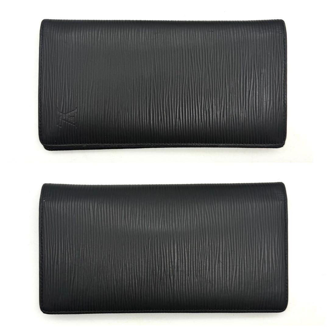 【美品】ルイヴィトン エピ ポルトフォイユ ブラザ ノワール 黒 長財布
