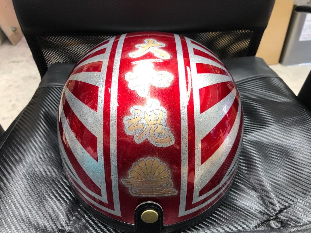 コルク半　カスタム　富士日章　三つボタン　キャンディレッド　ラメ　高級クリヤ