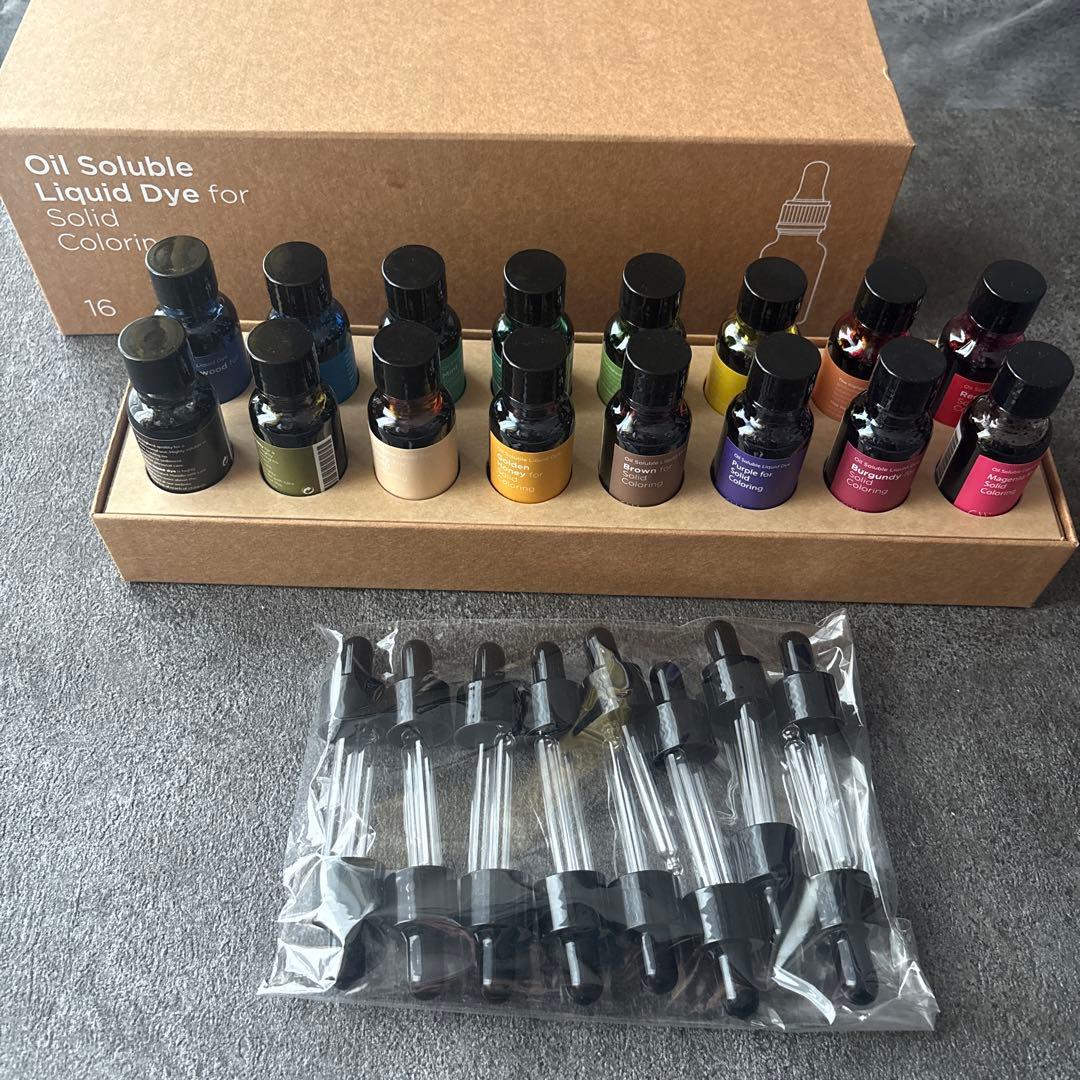新品キャンドルワークス液体染料 20ml 16色セット+ ピペット付き