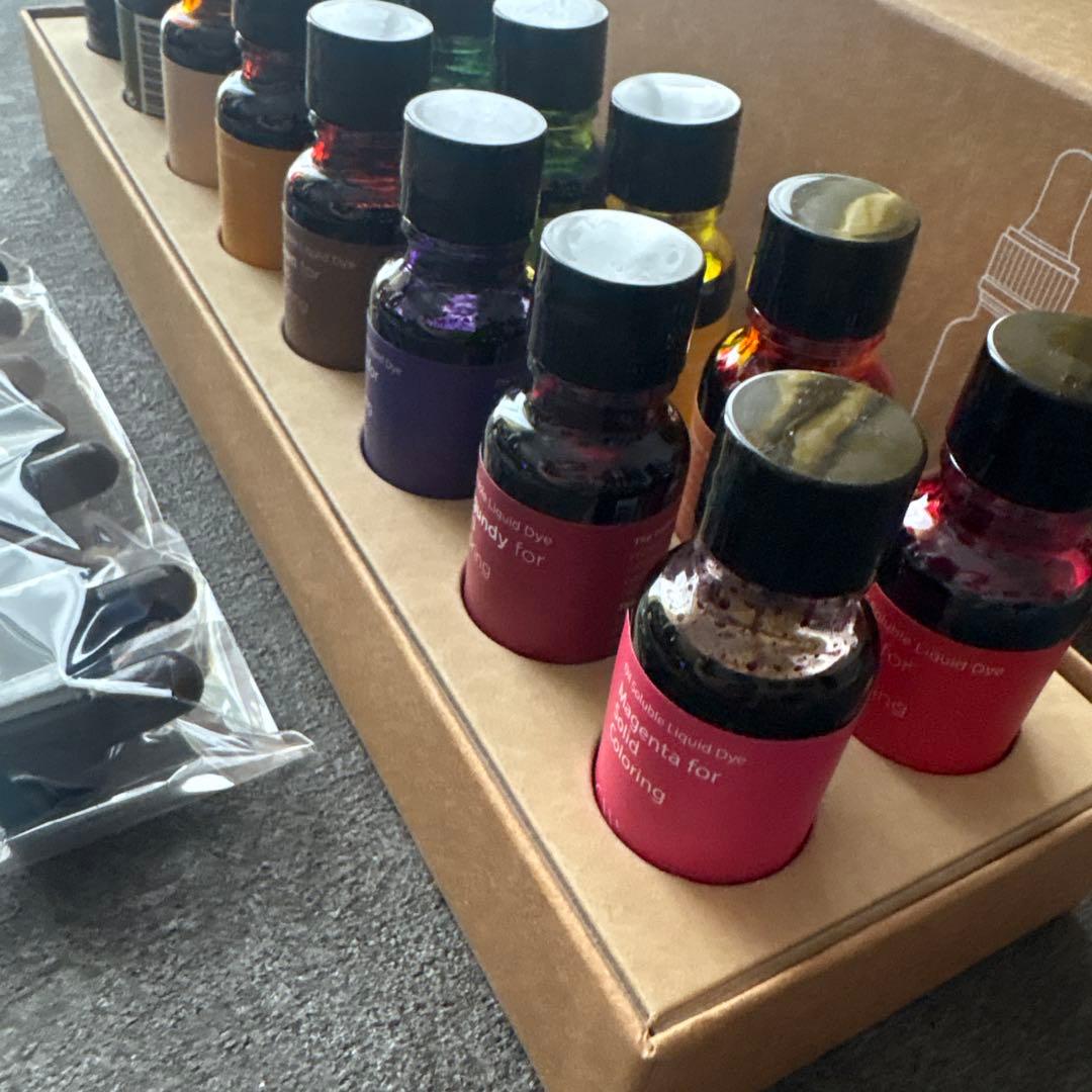 新品キャンドルワークス液体染料 20ml 16色セット+ ピペット付き