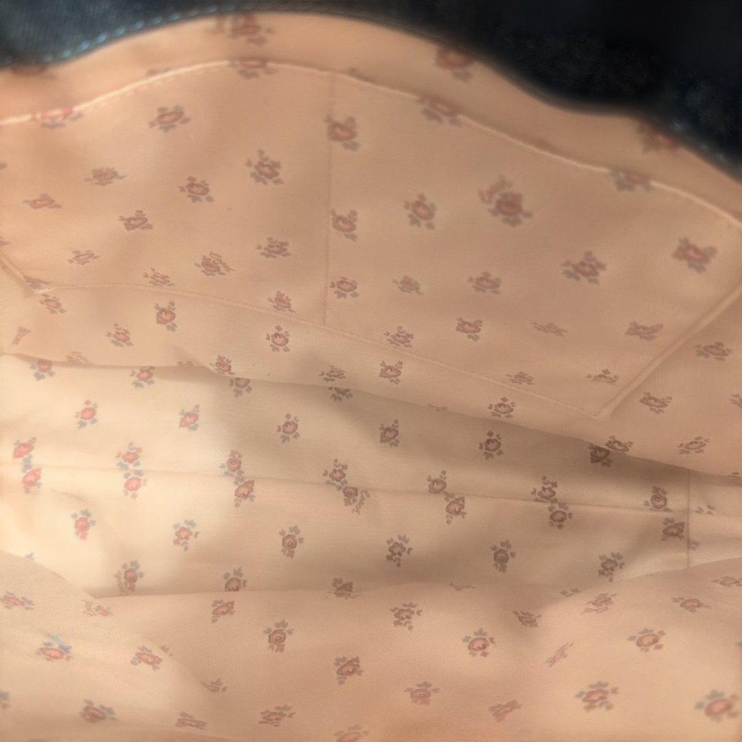 【桃太郎】COACH コーチ トートバッグ デカロゴ デニム インディゴ