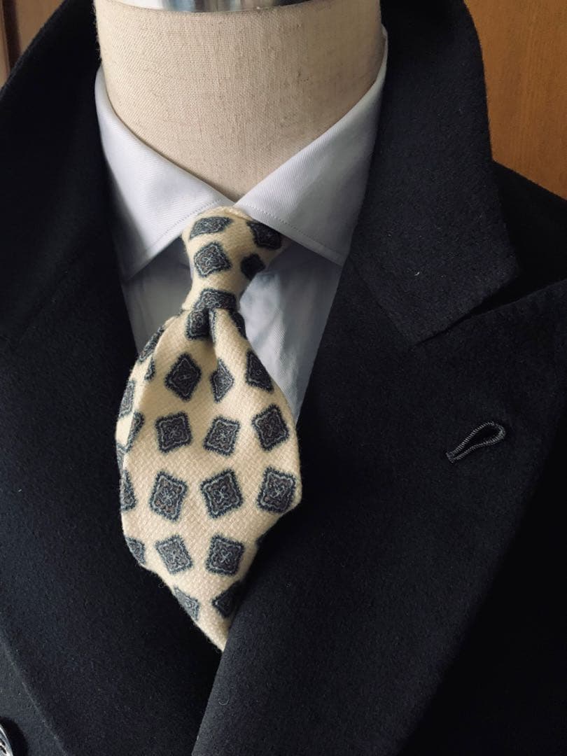 PIERO MASSA. ヴィンテージ　クラシックカシミアコート　伊製　黒