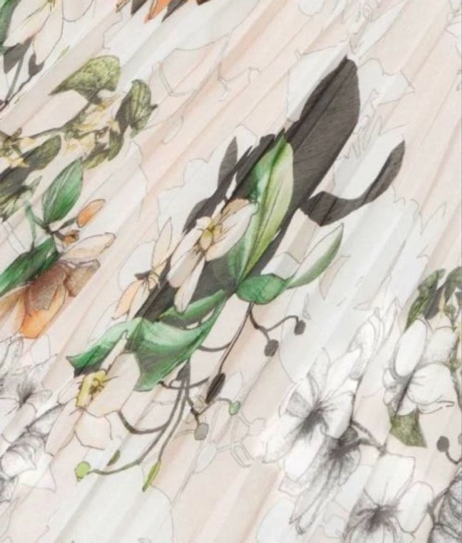 【試着のみ】ANAYIアナイbouquet プリント プリーツスカート 38