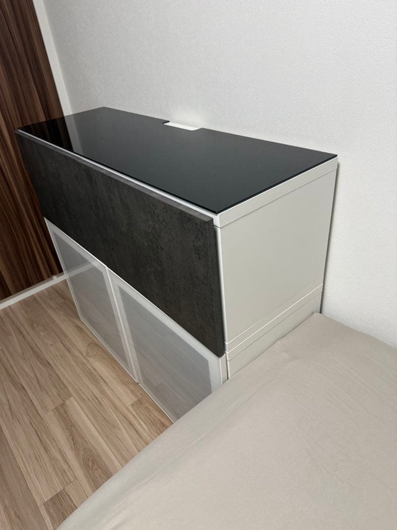 IKEA(イケア) BESTAモダン収納キャビネット グレー ホワイト