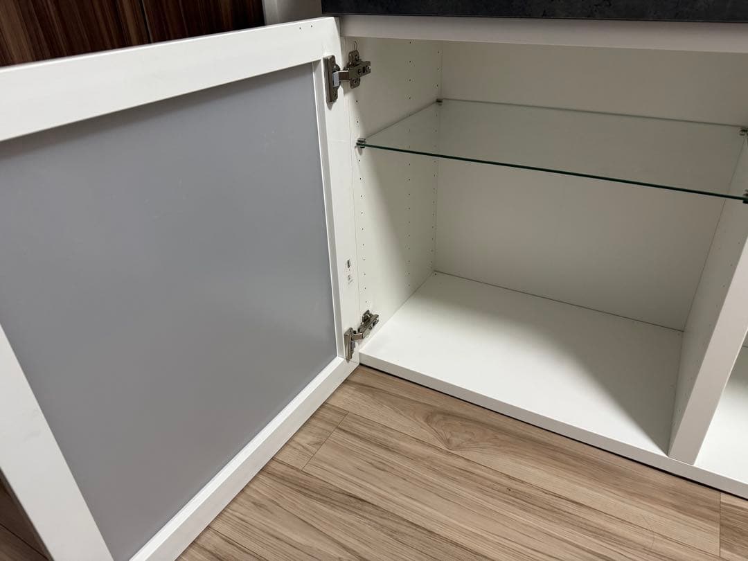 IKEA(イケア) BESTAモダン収納キャビネット グレー ホワイト