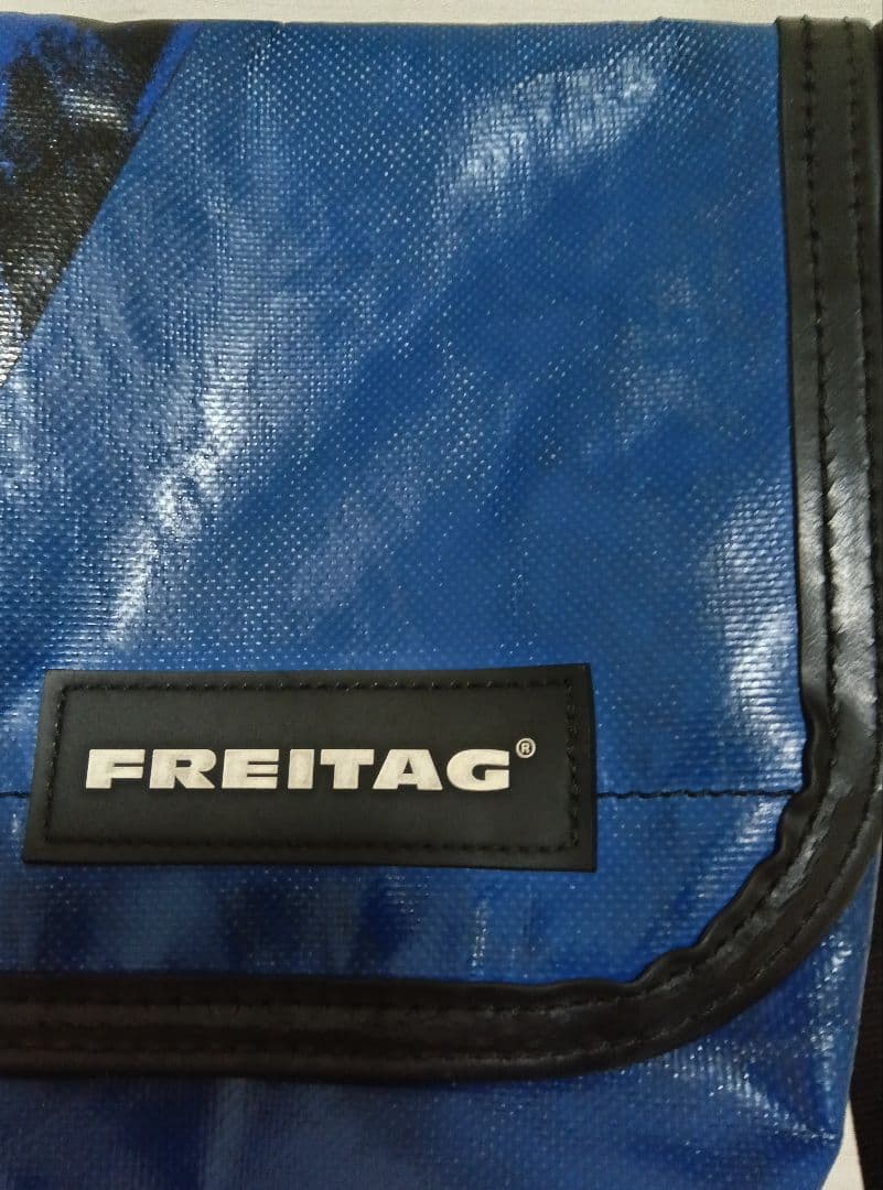 FREITAG 青 黄色 ストライプ ショルダーバッグ