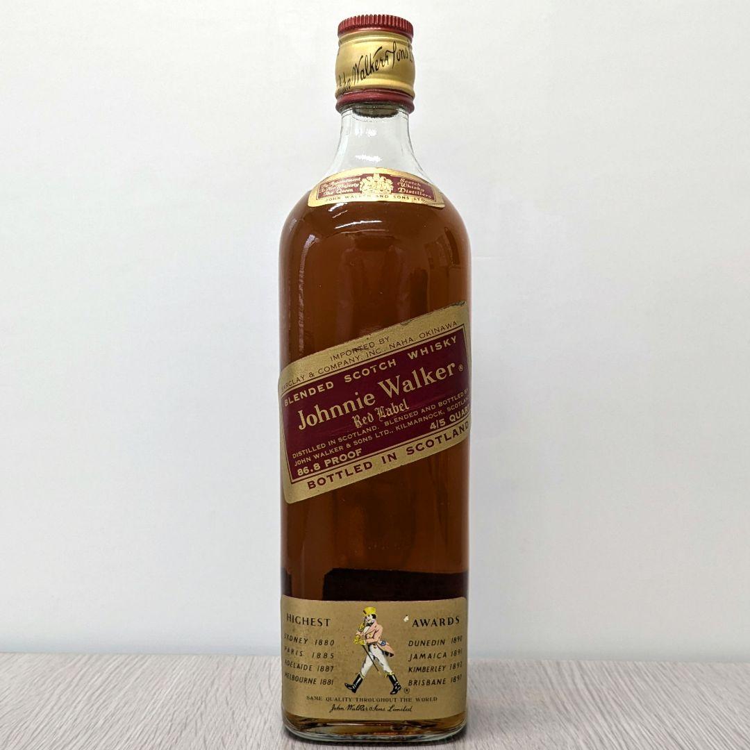 ジョニーウォーカー　赤ラベル　760ml、190ml 43%　未開栓2本セット