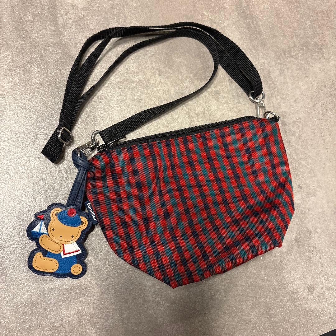 familiar船形ポシェット　赤