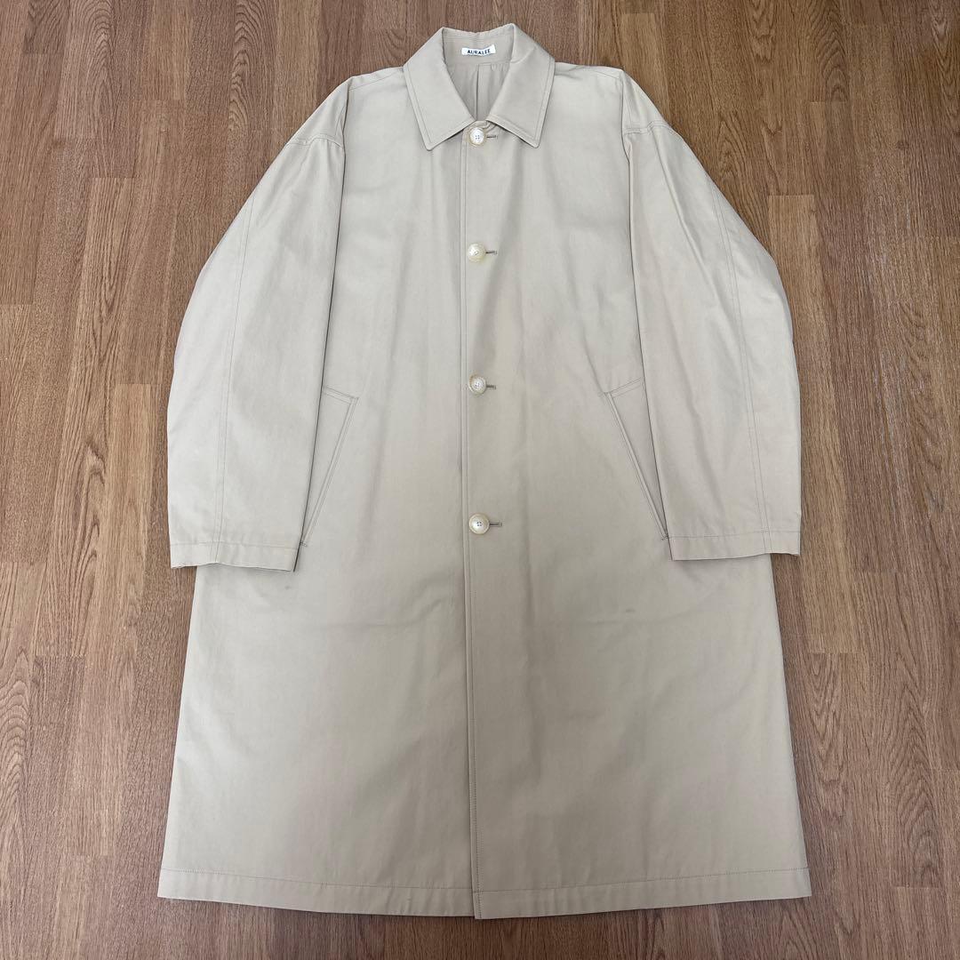 【AURALEE】23SS ステンカラーコート サイズ3 未使用に近い 美品！