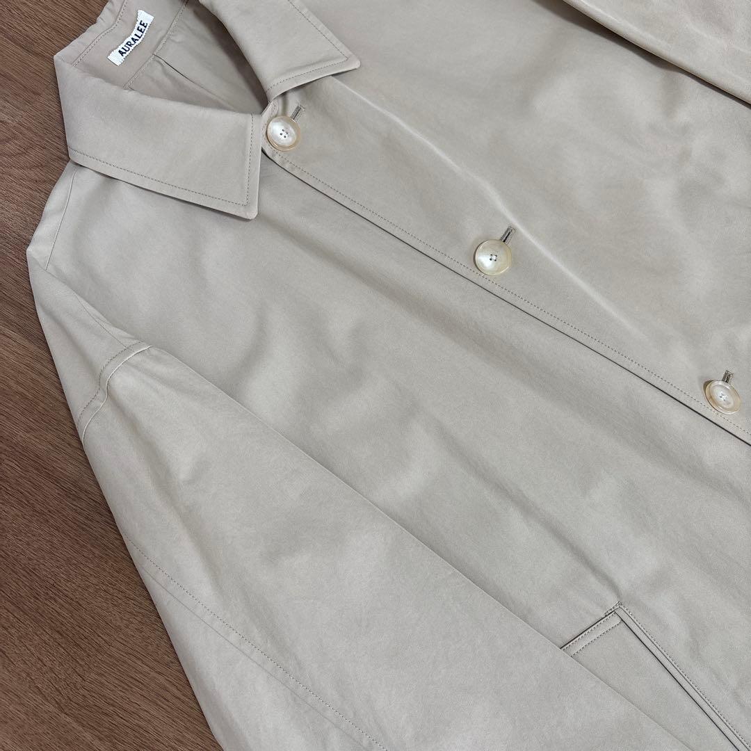 【AURALEE】23SS ステンカラーコート サイズ3 未使用に近い 美品！
