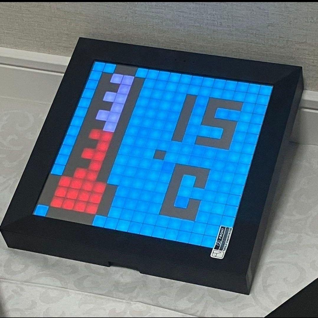 PIXOO デジタル時計 LED表示