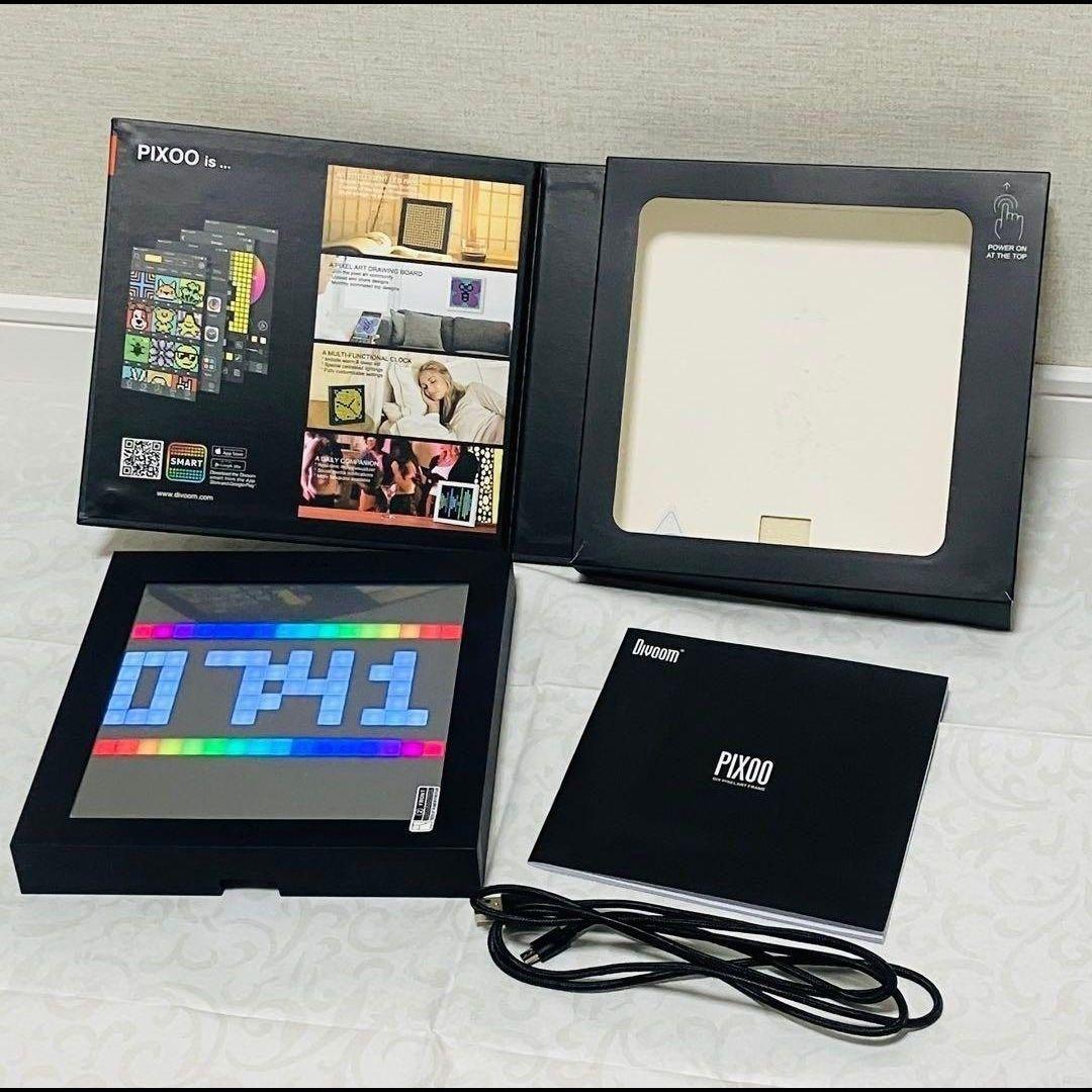 PIXOO デジタル時計 LED表示