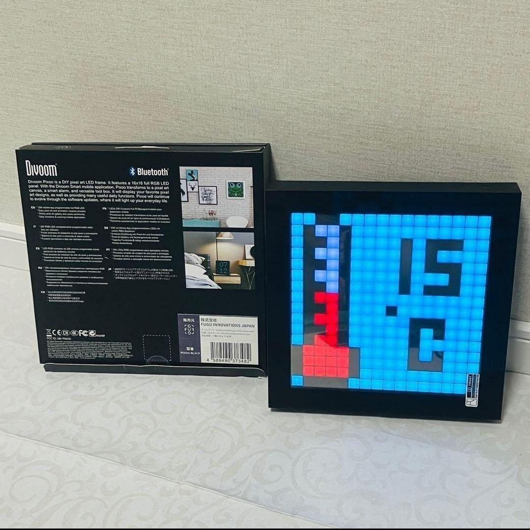 PIXOO デジタル時計 LED表示