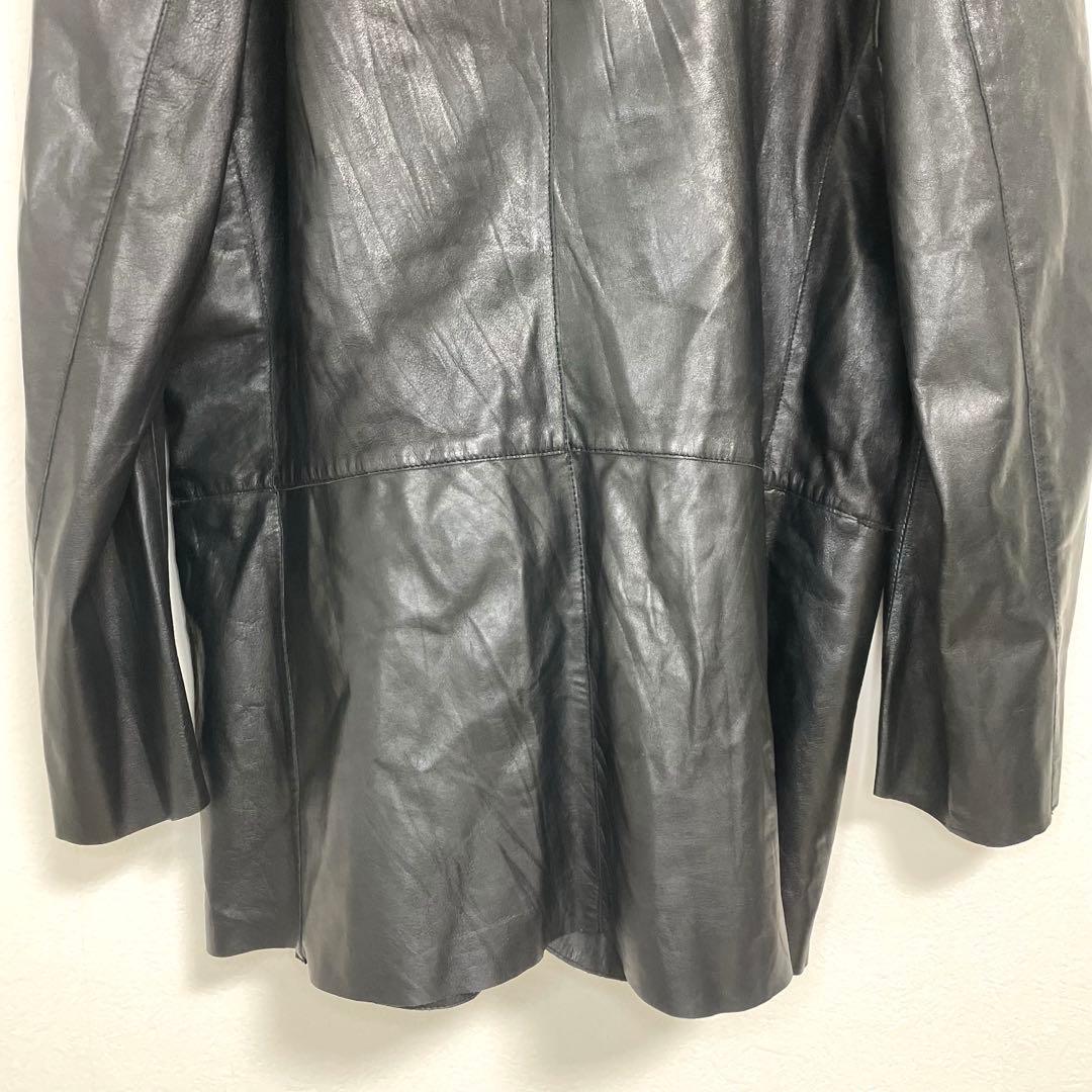 ERMANNO SCERVINO レザージャケット 50 L 黒 本革