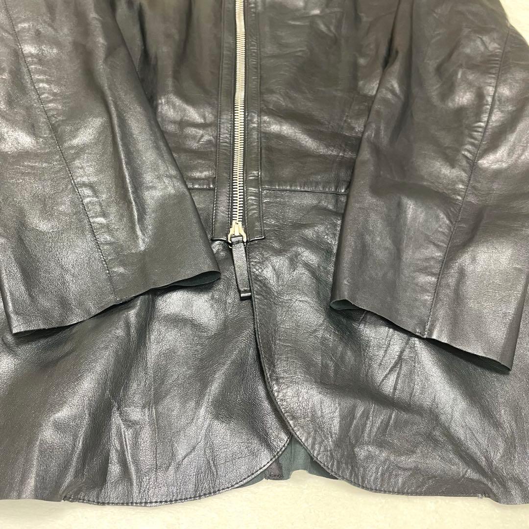 ERMANNO SCERVINO レザージャケット 50 L 黒 本革