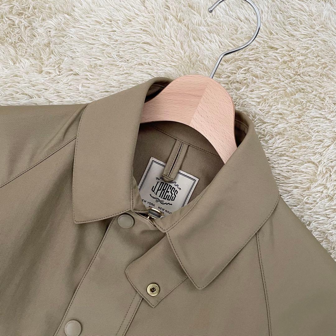 【未使用タグ付き】J.PRESS ステンカラーコート ショート ベージュ M