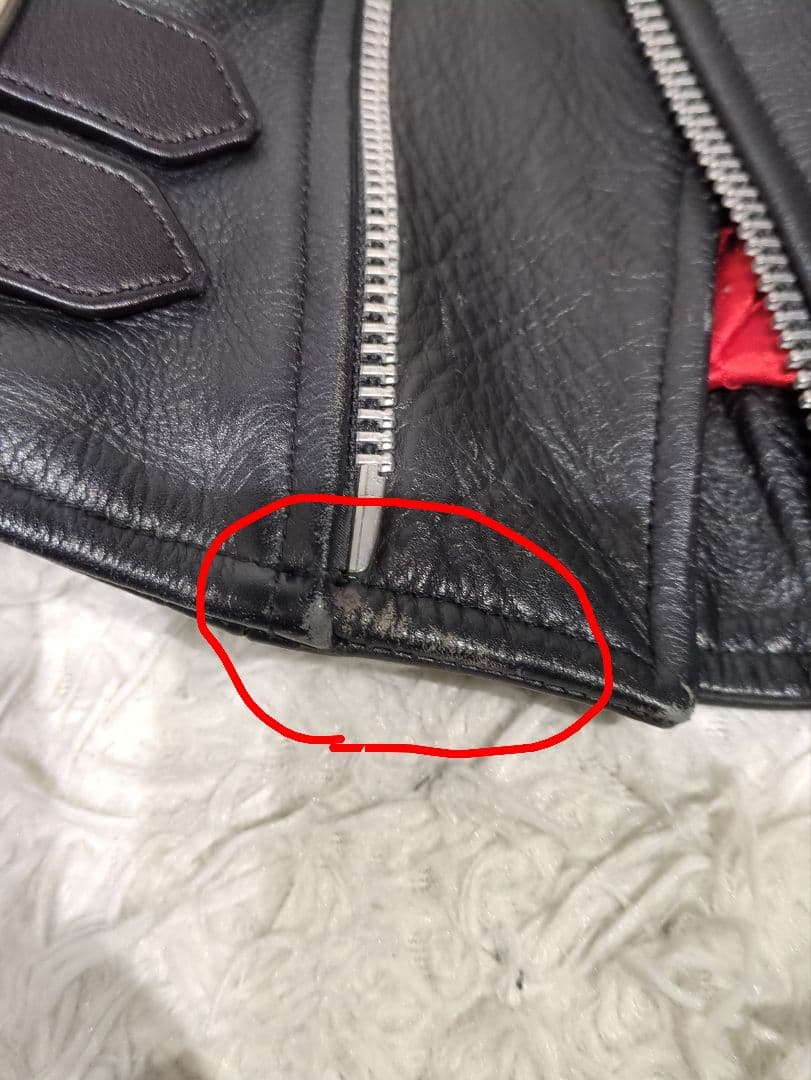 COWHIDE 本革 ライダースジャケット レディース スカル　黒