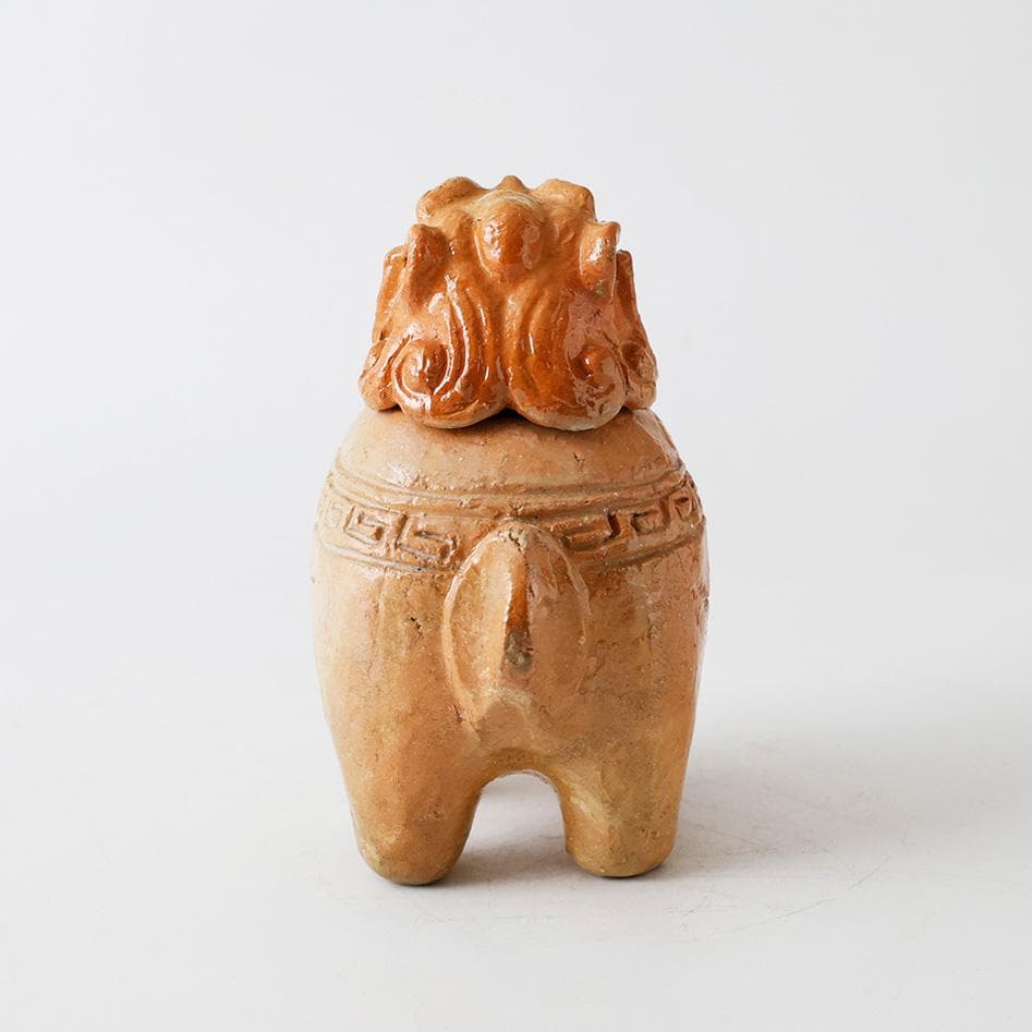 時代物 楽焼 向獅子形 香炉 茶道具 香具 置物 唐津 唐物 古美術品